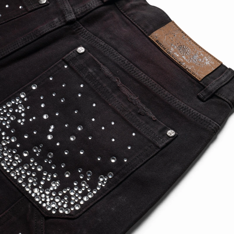 Birth Of Royal Child Redial 20K Diamond Shorts - Washed Black Cold Weather Outfit Elegant Glow