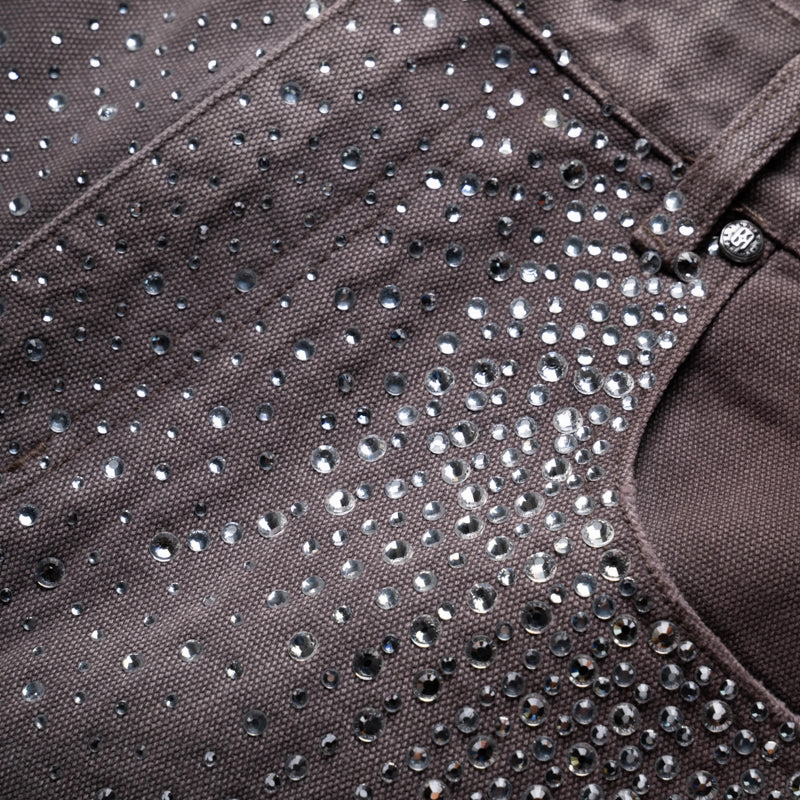 Winter Fashion Birth Of Royal Child Redial 20K Diamond Shorts - Washed Brown