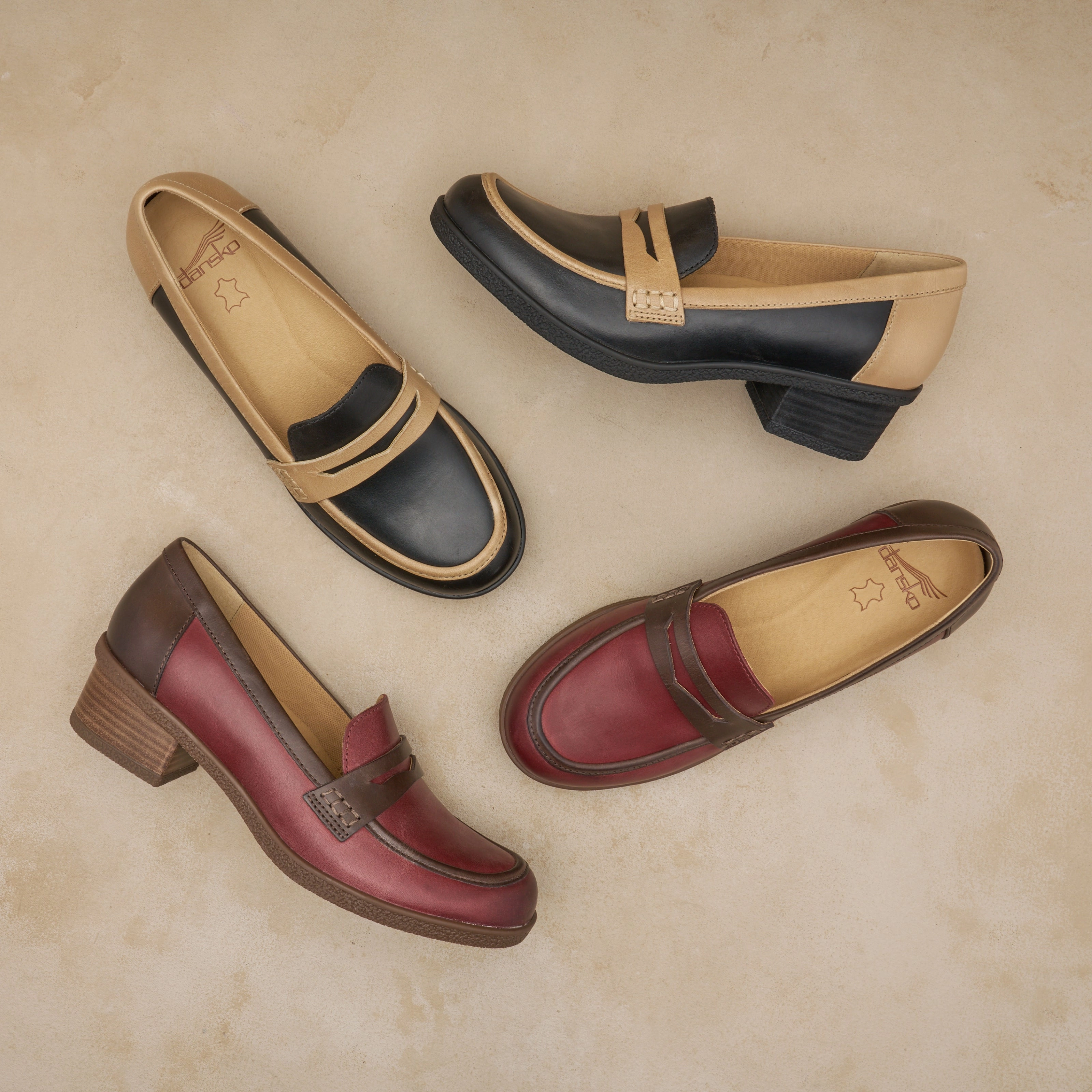 High Density Modern Heels Danica Black/Dune Waterproof Burnished