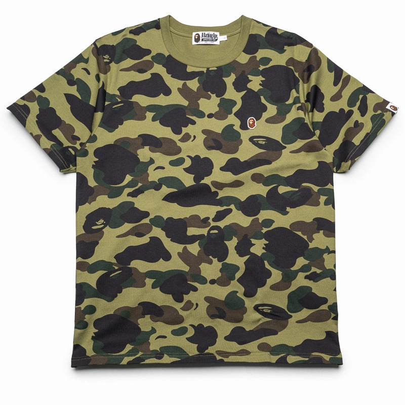 Flexible Waistline A Bathing Ape 1st Camo One Point Tee - Green