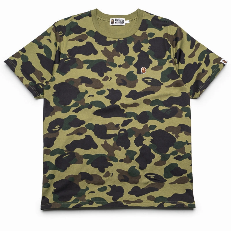A Bathing Ape 1st Camo One Point Tee - Green WrinkleResistantClothing FlexibleNeckline