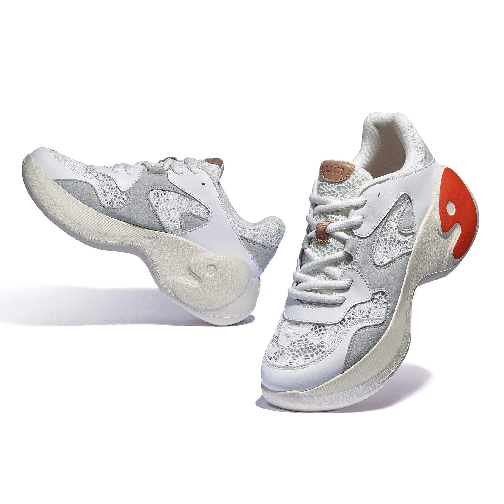 Bright White Zaragoza I Women Stretch Lace System Strong Stitching