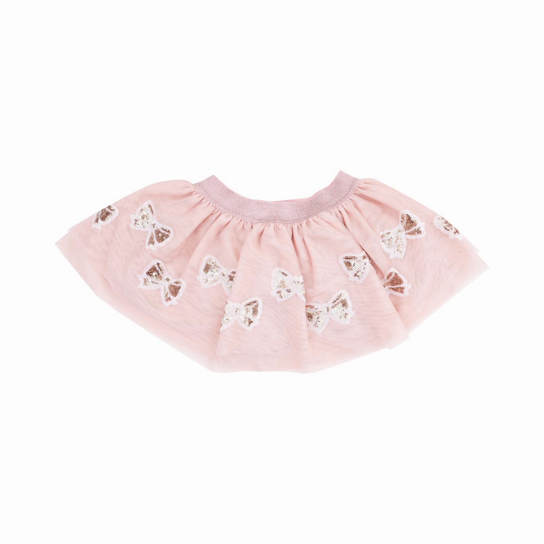 Bows Tutu Skirt in Dusty Pink
