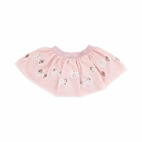 Bows Tutu Skirt in Dusty Pink