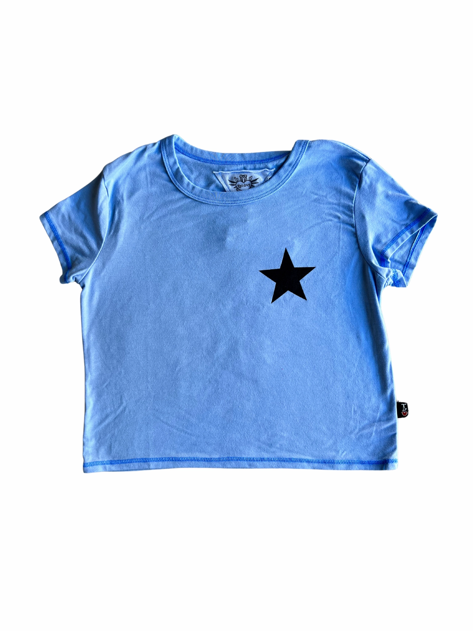 Self Love Boxy Top w/ Star | Chambray Blue