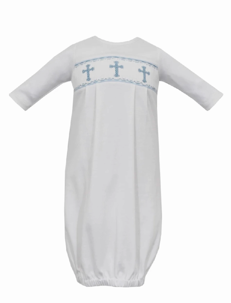 Boy's White Knit Christening Gown FastDrying Inner Layer Fire Core