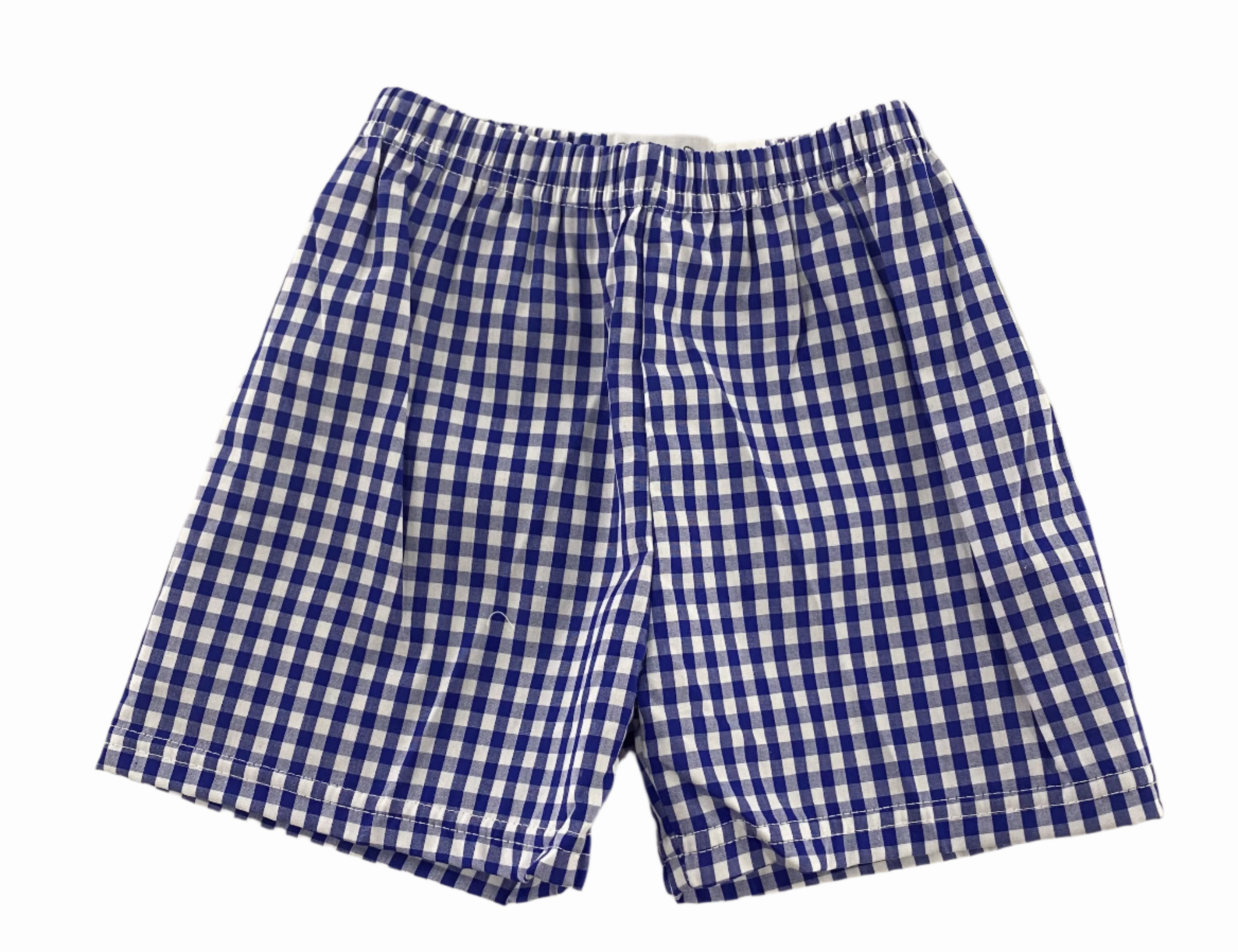 World Glow Glow Up Boys Gingham Lined Short | Royal Blue