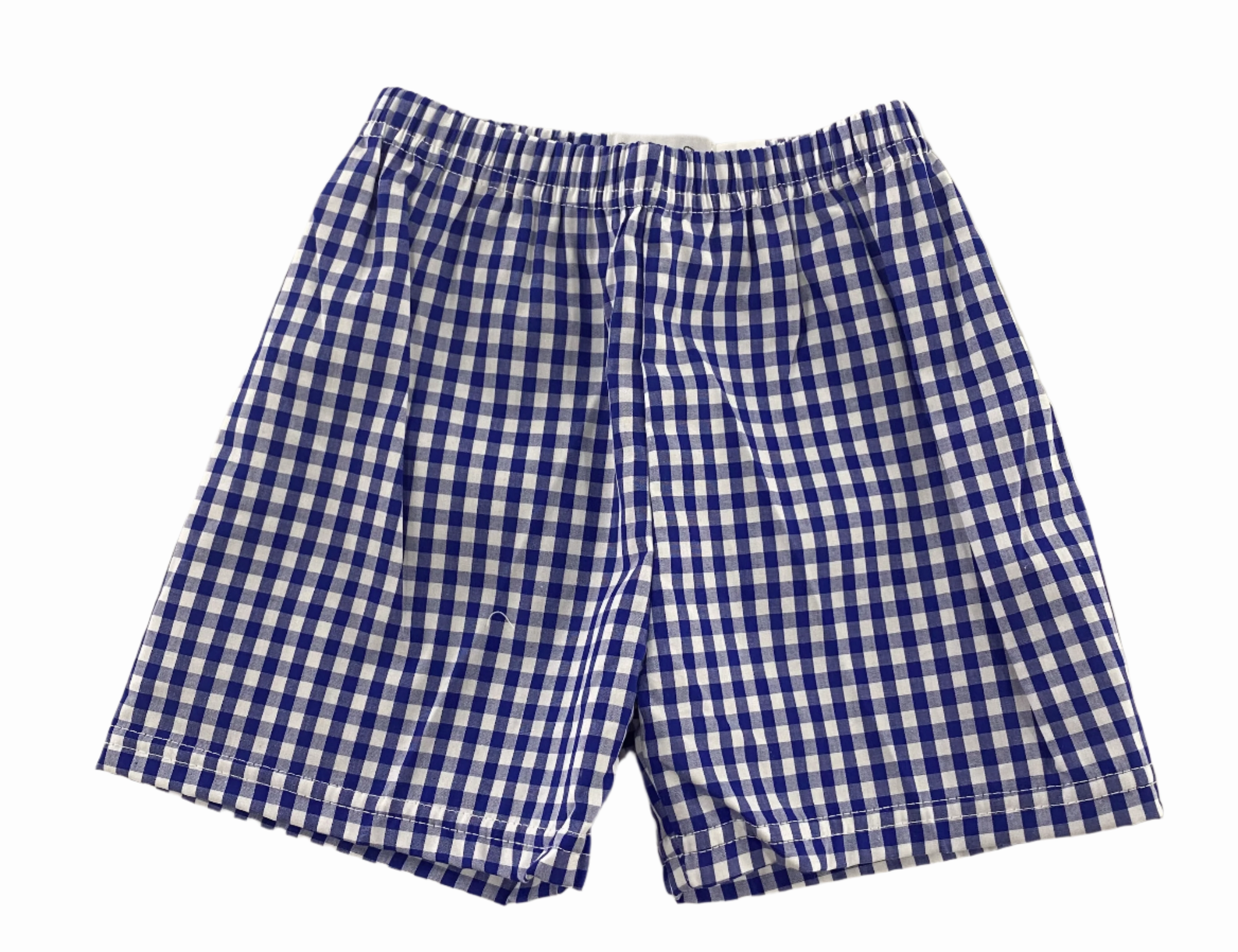 HypoallergenicTextile Boys Gingham Lined Short | Royal Blue