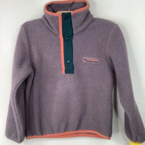 Size 4-5: Columbia Purple/Green/Pink Fleece Coat YKK Fasteners