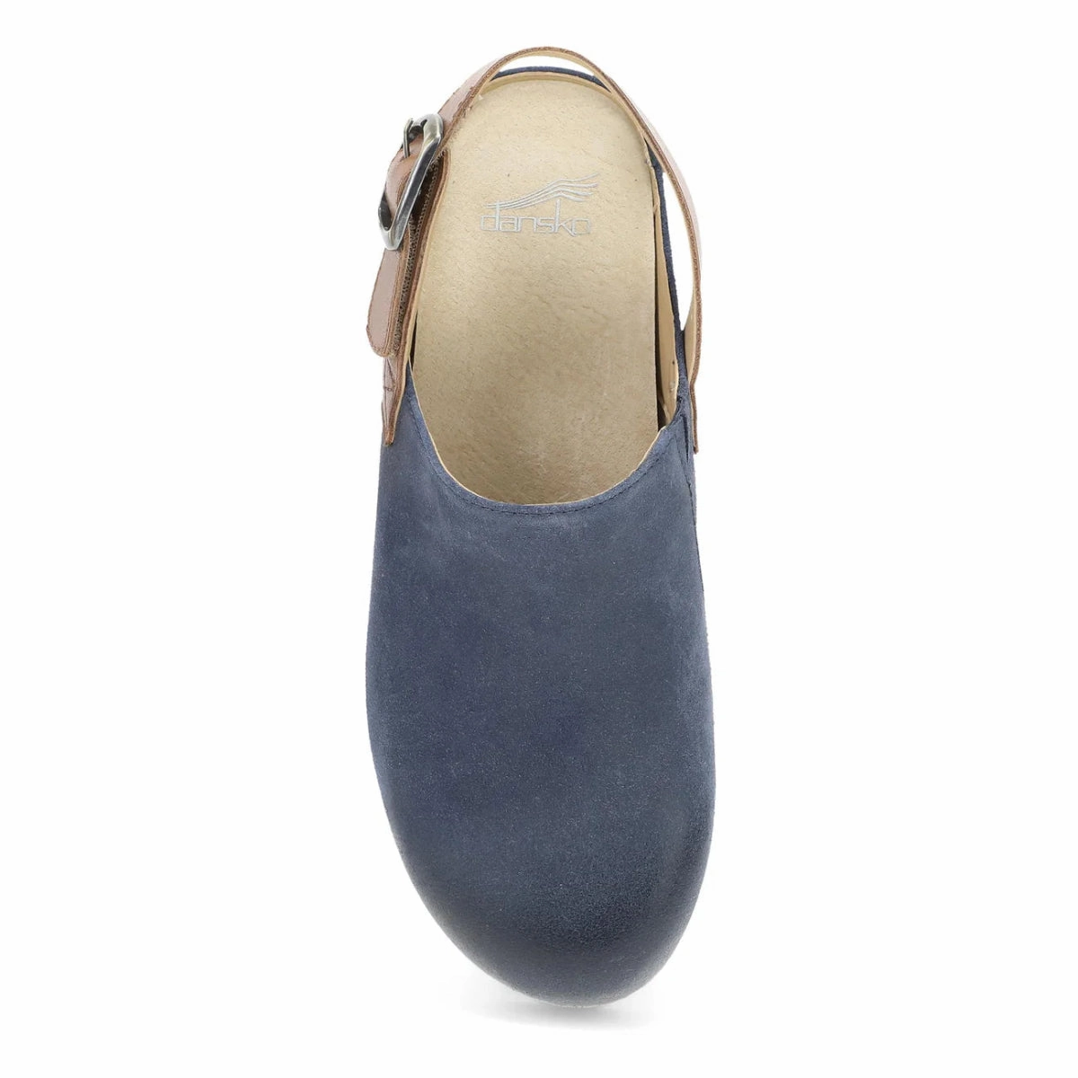 Dual Density Midsole Flex Groove Design Dansko Merrin Women's Mule In Blue Burnished Suede