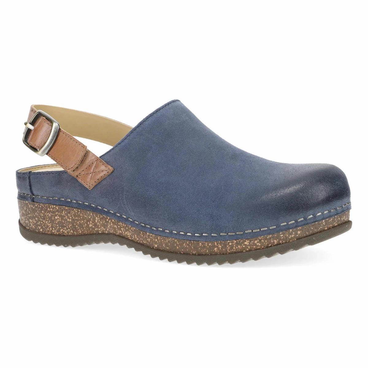 Minimalist Aesthetic Odor control Dansko Merrin Women's Mule In Blue Burnished Suede