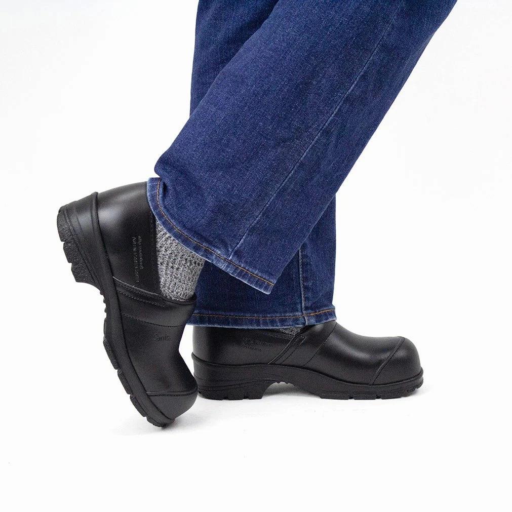 Waterproof Design Odor Eliminating Sanita Dustin Mens Work Clog In Black
