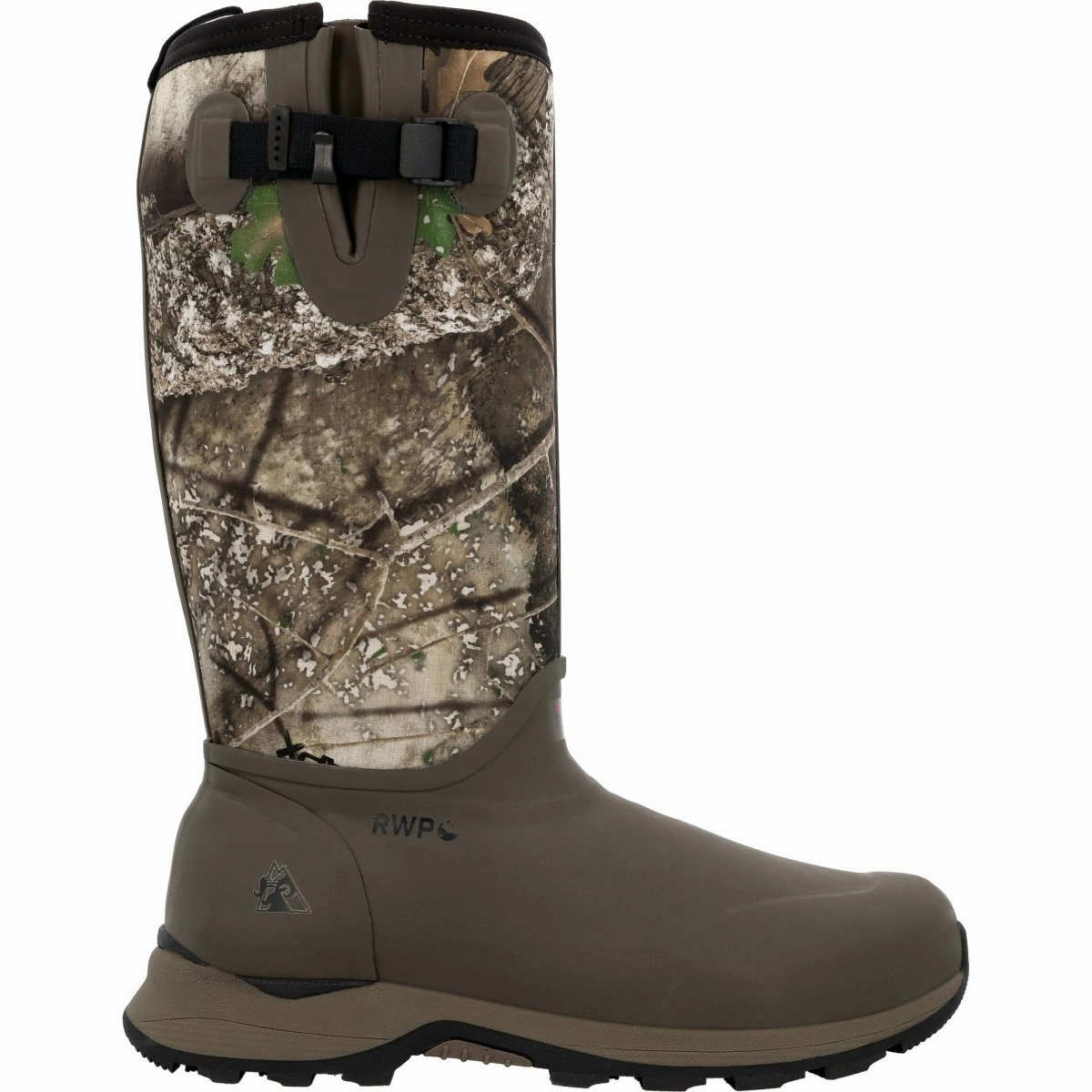 Rocky Trophy Series 1000G Insulated Men's Pull-On Boot Rks0659 in Realtree Apx Chain Touch Metallic Buckle