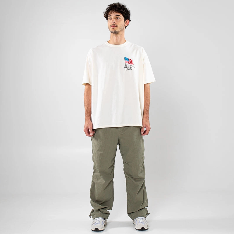 One Of These Days American Flag Tee - Bone Flash Core