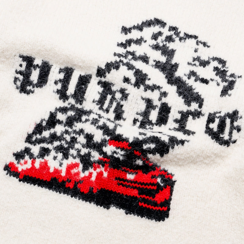 Calm Core Warm Outerwear Purple Brand Smoke Show Sweater - Off White