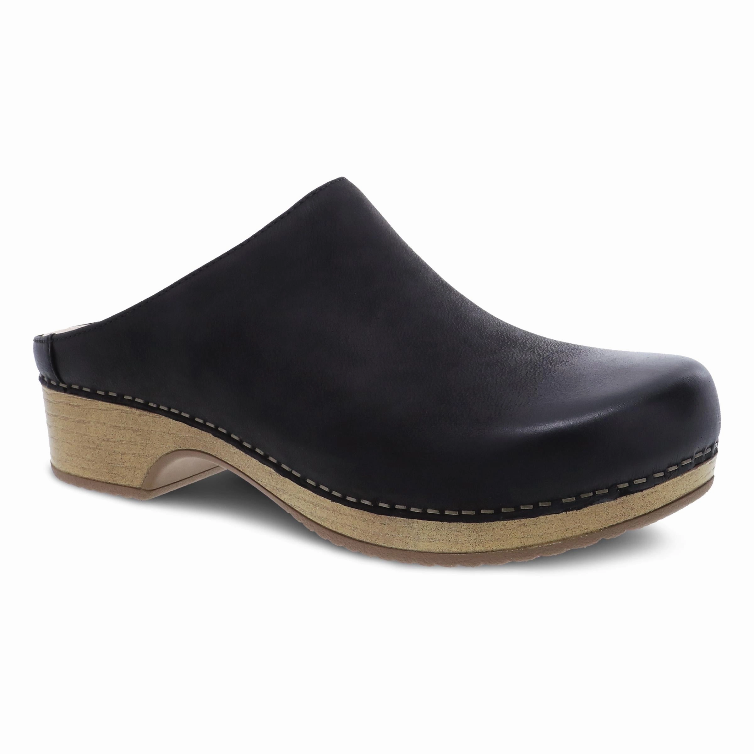 Brenda Black Burnished Suede Shock Absorbing Midsole Hypoallergenic Lining
