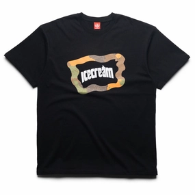 Hidden pockets Ice Cream Worldwide Tee - Black