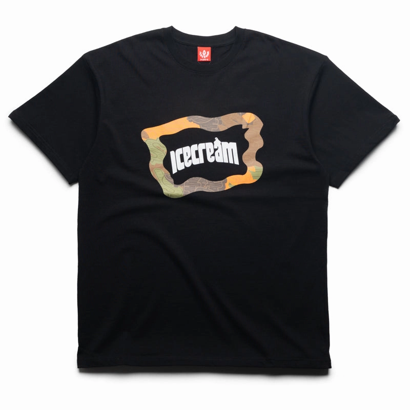 Hidden pockets Ice Cream Worldwide Tee - Black
