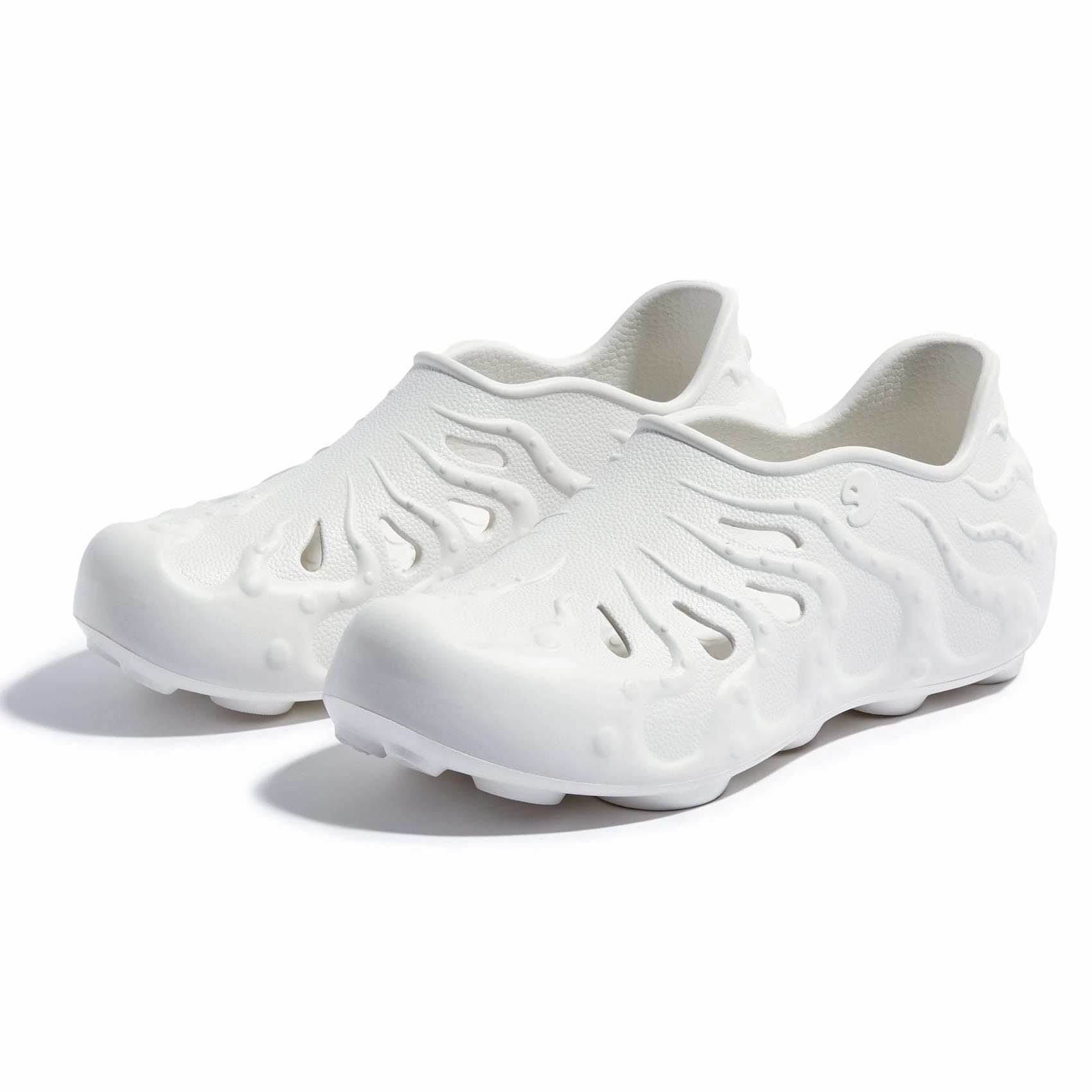 Bright-Moon White Octopus II Women Block Heel Sunny Walk