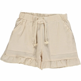 Travel Proof Brynlee Shorts in Cream