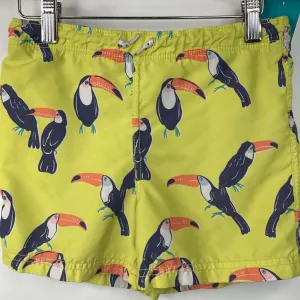 Bonded Seamless Edge Size 4-5: Mini Boden Yellow Toucan Print Swim Trunks