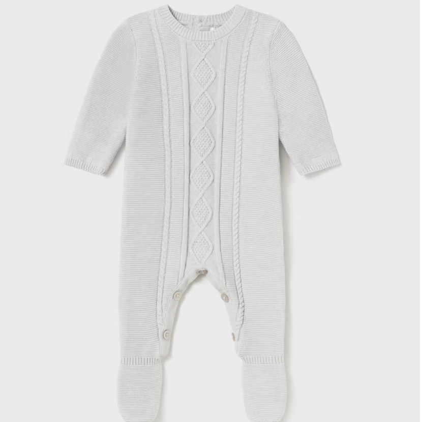 Cable Knit Romper | Grey Activewear