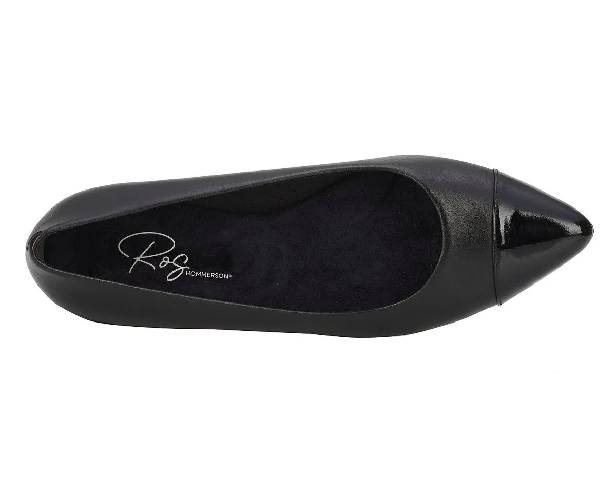 Ros Hommerson Remi Women's Flat Slip-on Shoes In Black Pat Style Essential