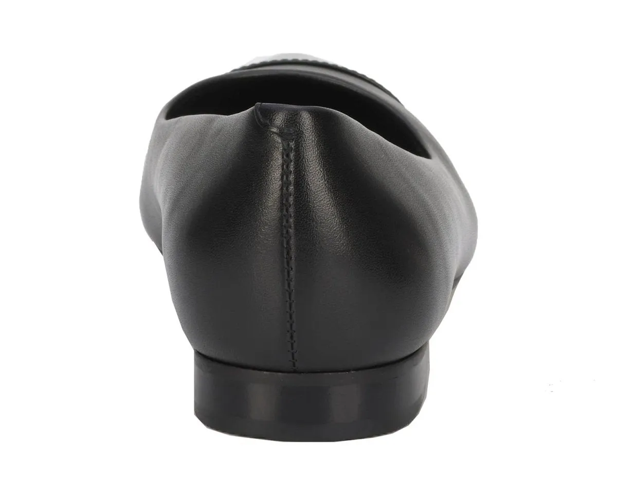 Clean Path Lane Foot Sure Ros Hommerson Remi Women's Flat Slip-on Shoes In Black Pat