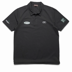 Quiet Golf Tour Polo - Black AntiStatic Cloth MinimalistStyle
