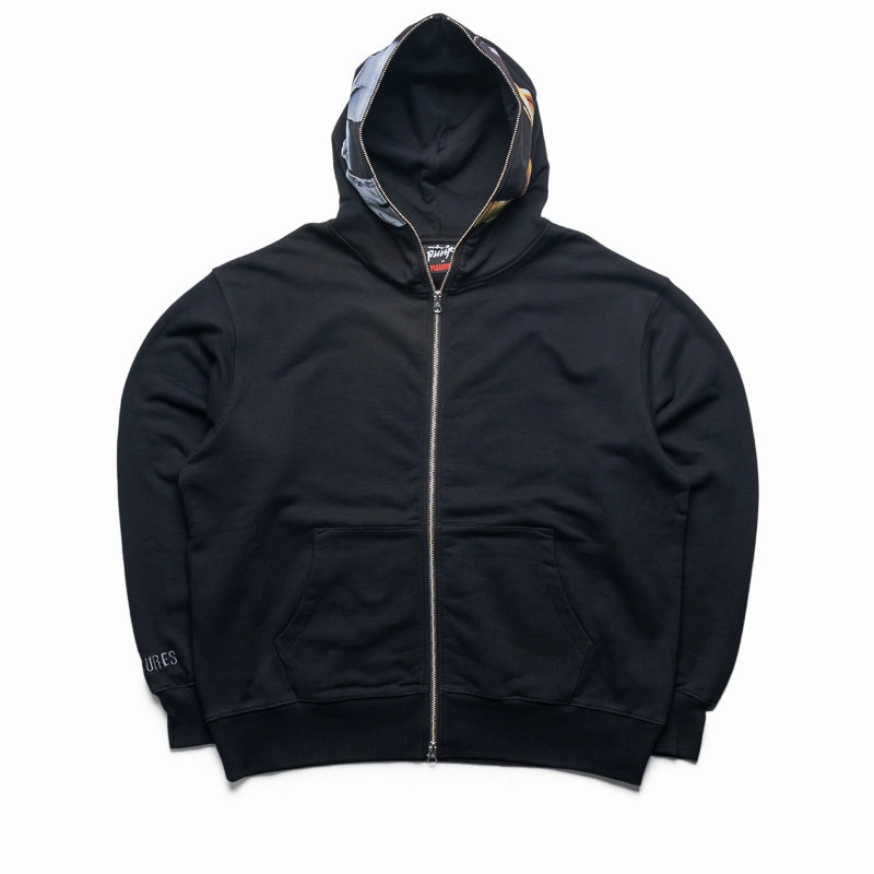 Pleasures RAM Zip Hoodie - Black Sun shield