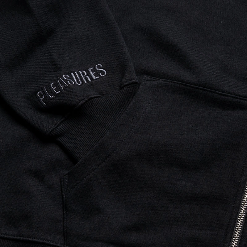 Pleasures RAM Zip Hoodie - Black Activewear Clothing Chic Design