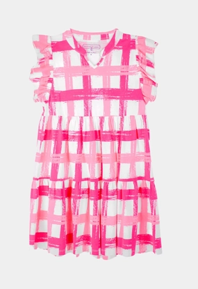Flexible Material Stylish Protection Catarina Dress | Painted Pink Gingham