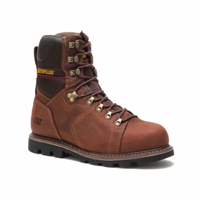 Service Ready Caterpillar Alaska 2.0 8" Waterproof Thinsulate Steel Toe Men's Work Boot (p90979) In Walnut