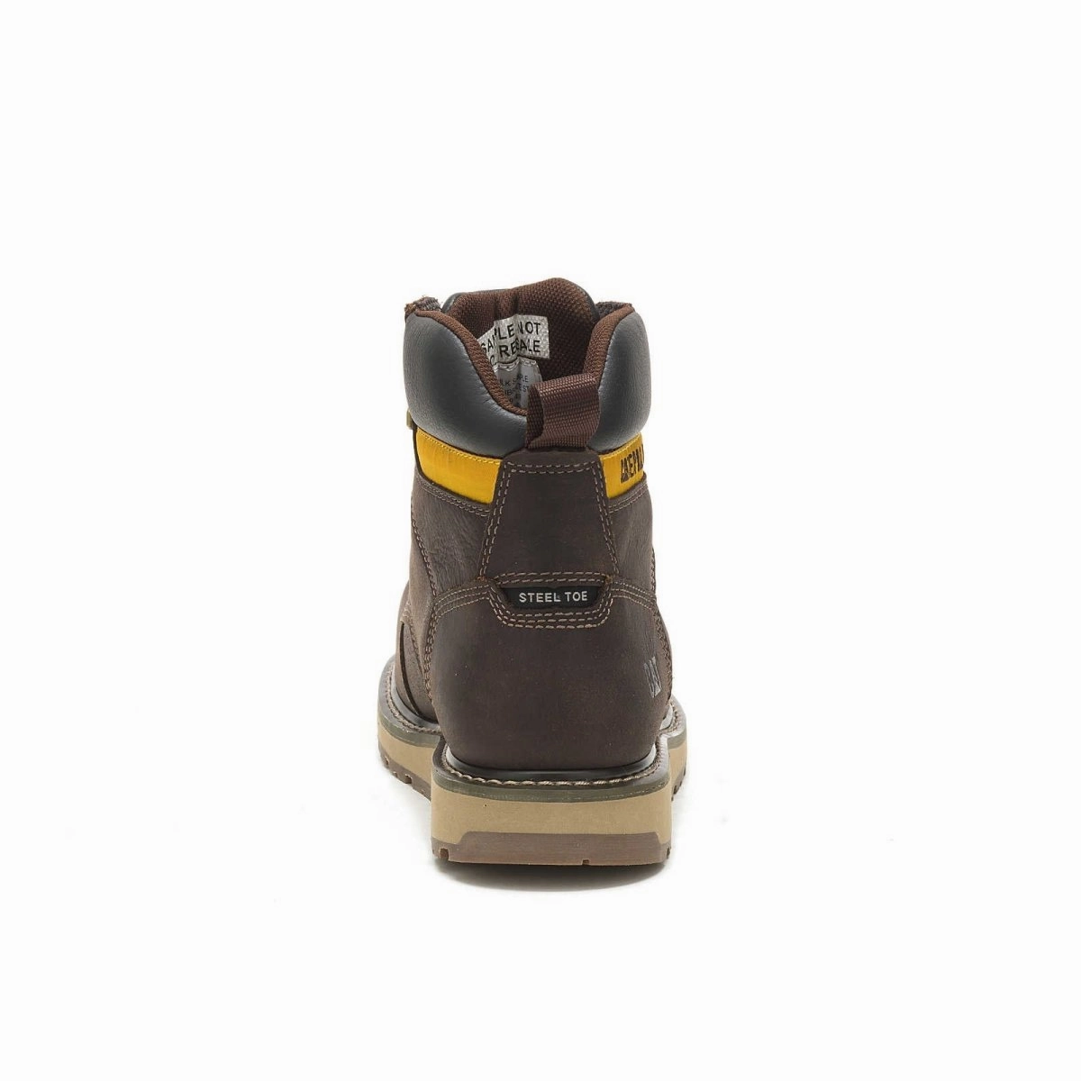 Caterpillar Calibrate (p91418) Steel Toe Men's Work Boot In Leather Brown Slip-Resistant Grip