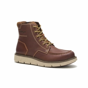 Caterpillar Covert Men's Boot (p725361) In Leather Brown Outdoor Cushioning Tough protection