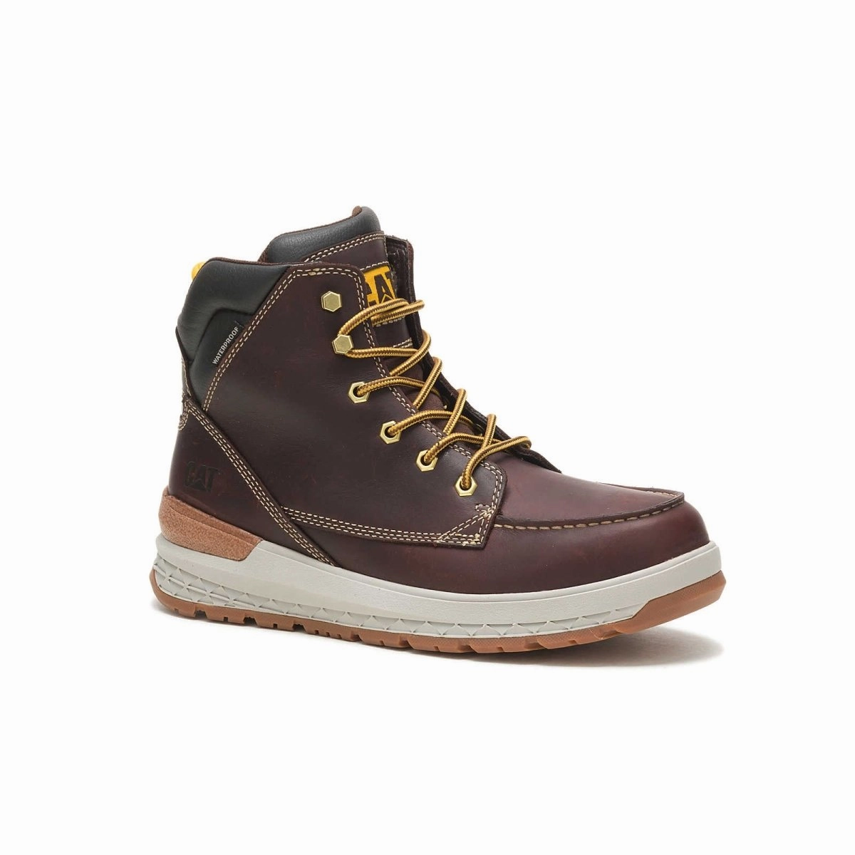 Quick Adjustment Heavy-duty Durability Caterpillar Impact (p51076) Waterproof Men's Work Boot In Friar Brown