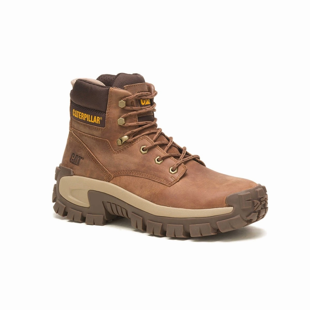 Caterpillar Invader Hi Steel Toe Men's Work Boot (p91596) In Mushroom Enhanced Durability Cold Weather Footwear