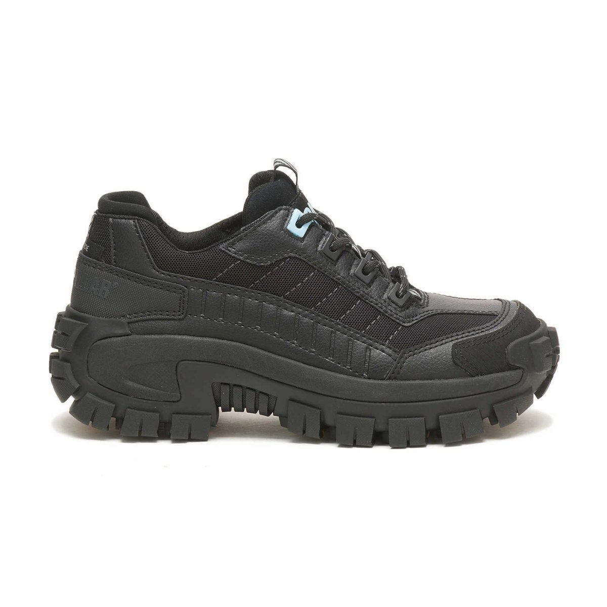Caterpillar Invader Steel Toe Women's Work Shoe (p91358) In Black/light Blue Heavy Duty Traction