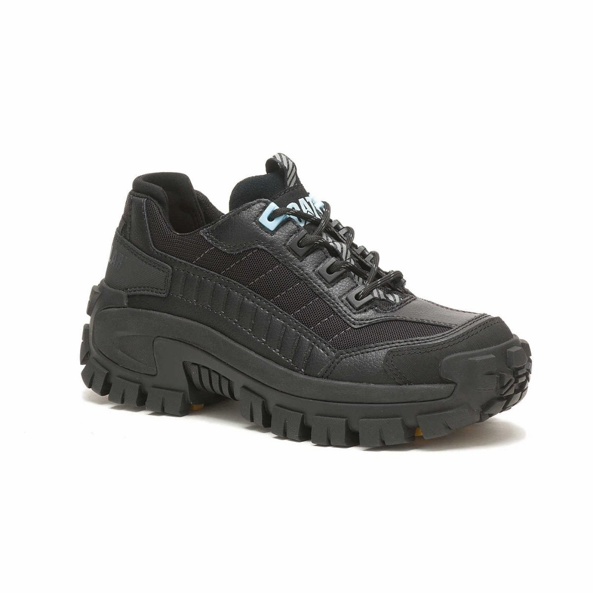 Rugged Fit Gear Caterpillar Invader Steel Toe Women's Work Shoe (p91358) In Black/light Blue
