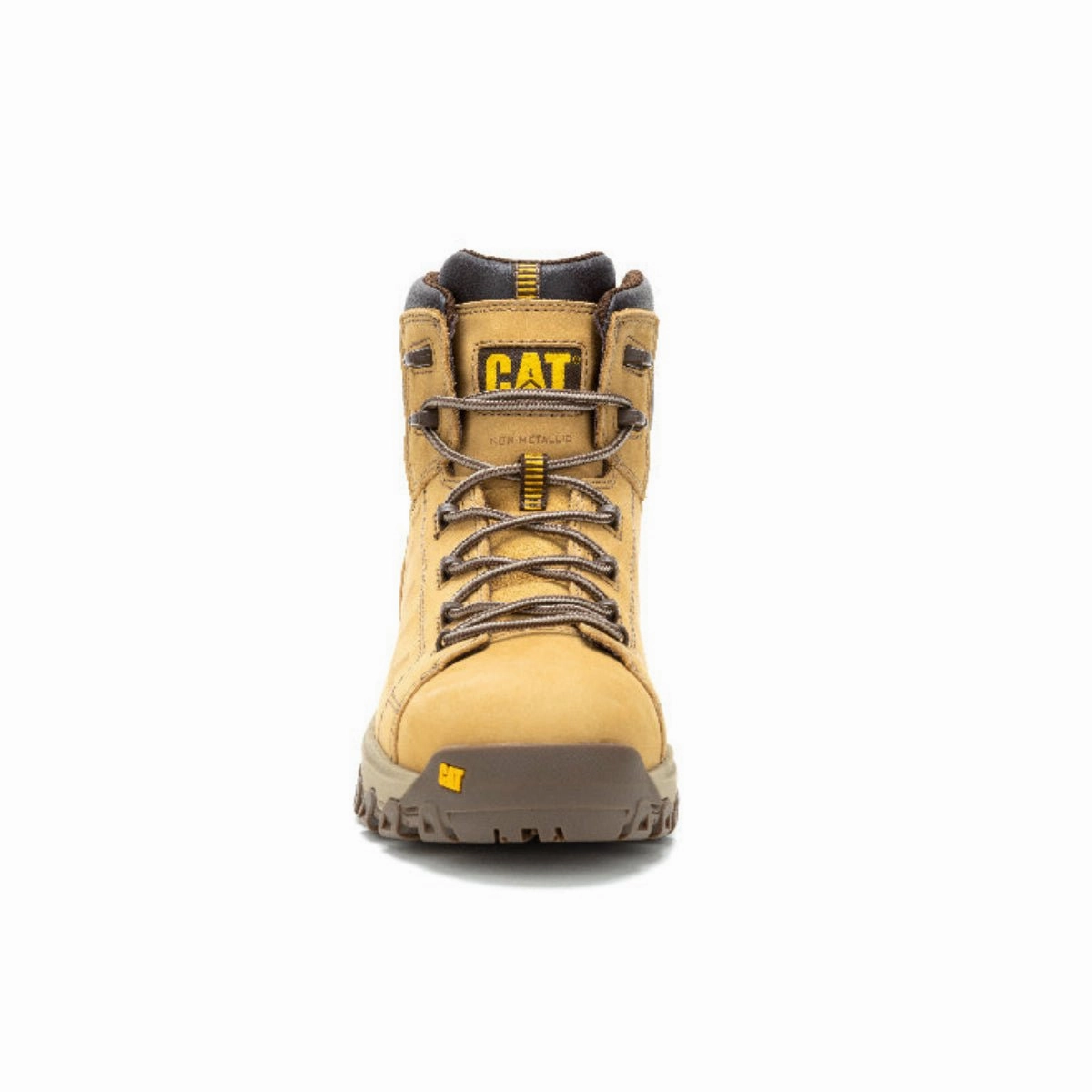 Caterpillar Men's Threshold Rebound Waterproof Non-Metallic Composite Toe Work Boot (P91713) In Honey Reset High-traction