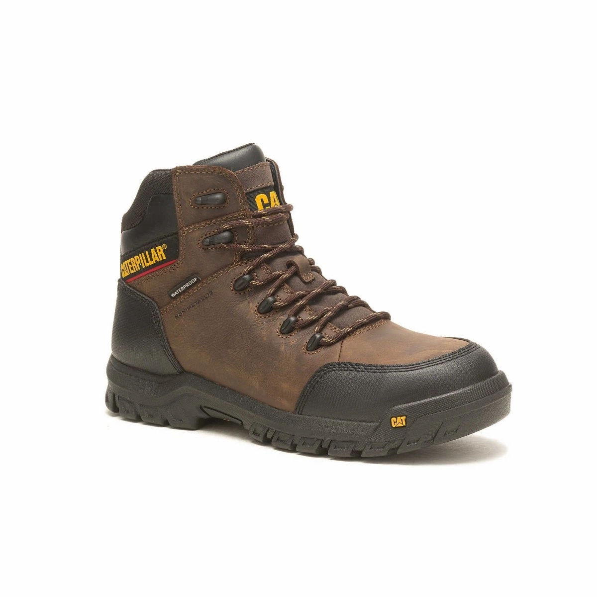 Caterpillar Resorption Waterproof Composite Toe Men's Work Boot (p90977)  In Seal Brown Industrial Fit