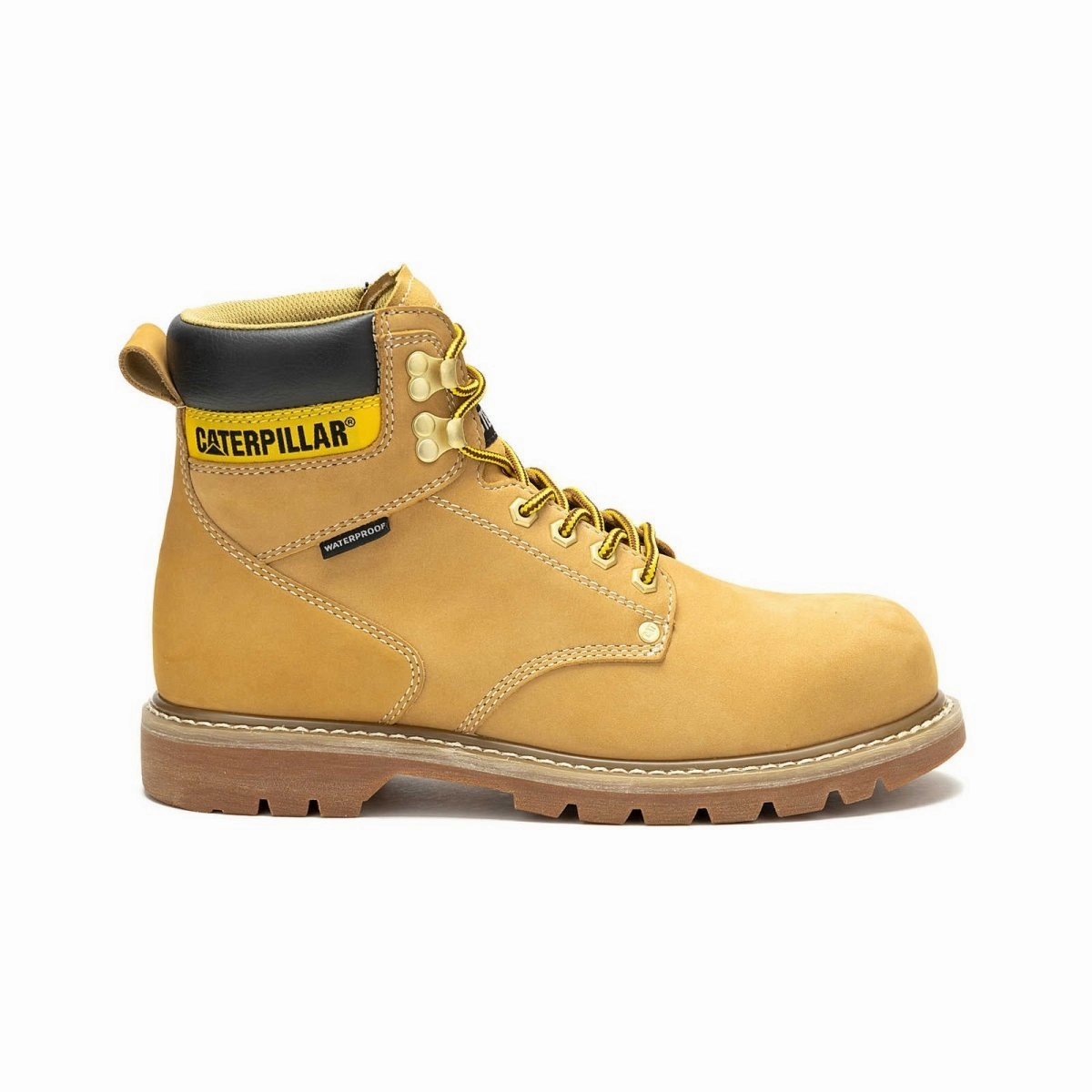Caterpillar Second Shift Waterproof Steel Toe Men's Work Boot (p91659) In Honey Reset Soft Padding Comfortable toe box