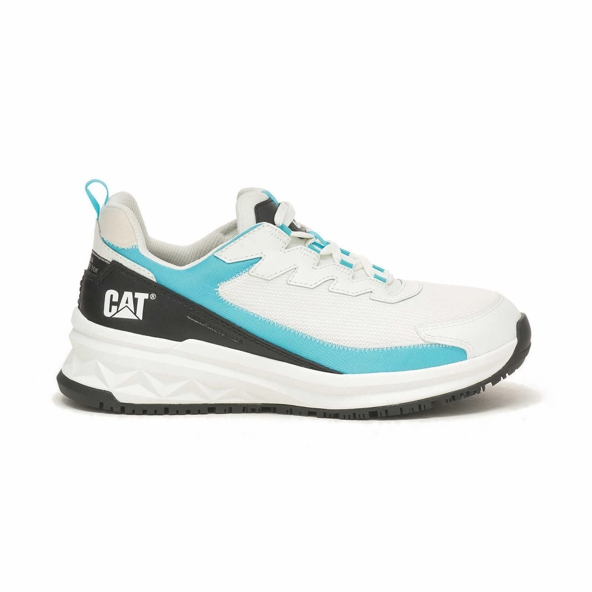 Sturdy sole Caterpillar Streamline Runner Carbon Composite Toe Women's Work Shoe (p91600) In Bright White/blue