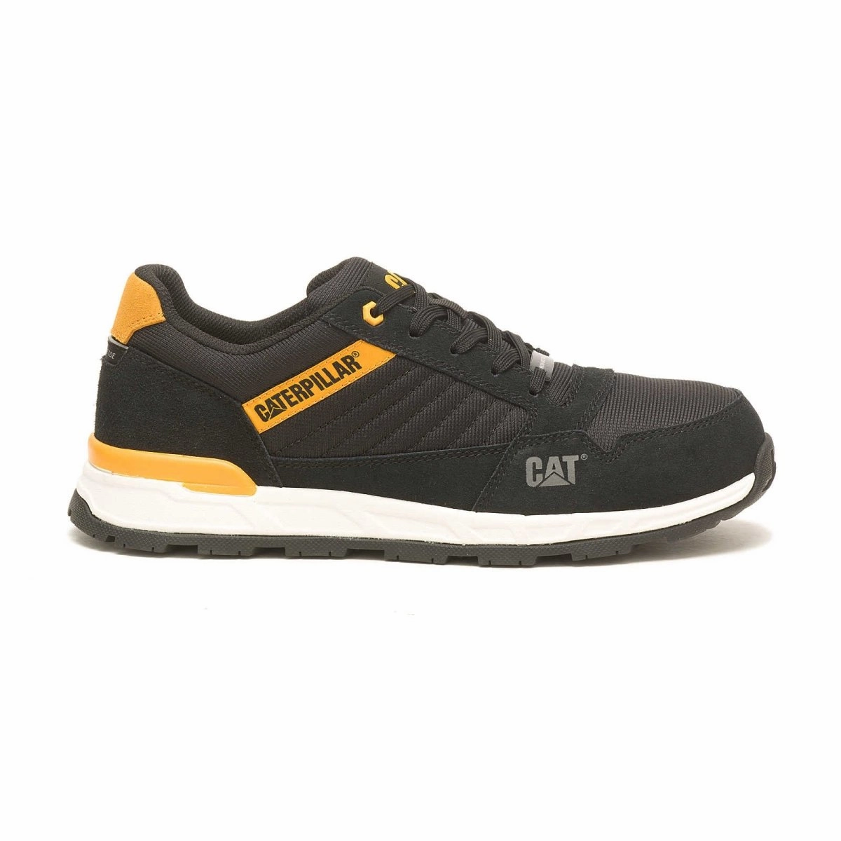 Work Site Support Professional Gear Caterpillar Venward Men's Composite Toe Work Shoe (P91480) In Black/Yellow