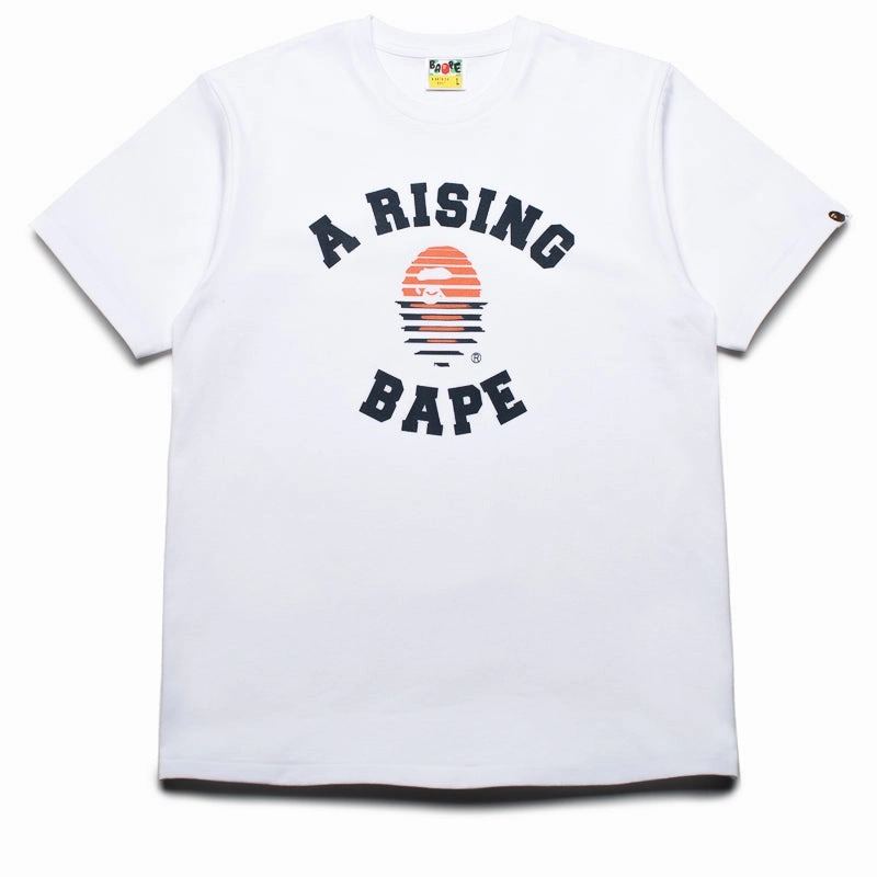 warm glow Ski Core A Bathing Ape A Rising Bape Tee - White