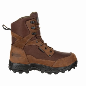 Rocky Prohunter Men's 600G Insulated Waterproof Outdoor Boots Rks0384 In Brown Sturdy sole