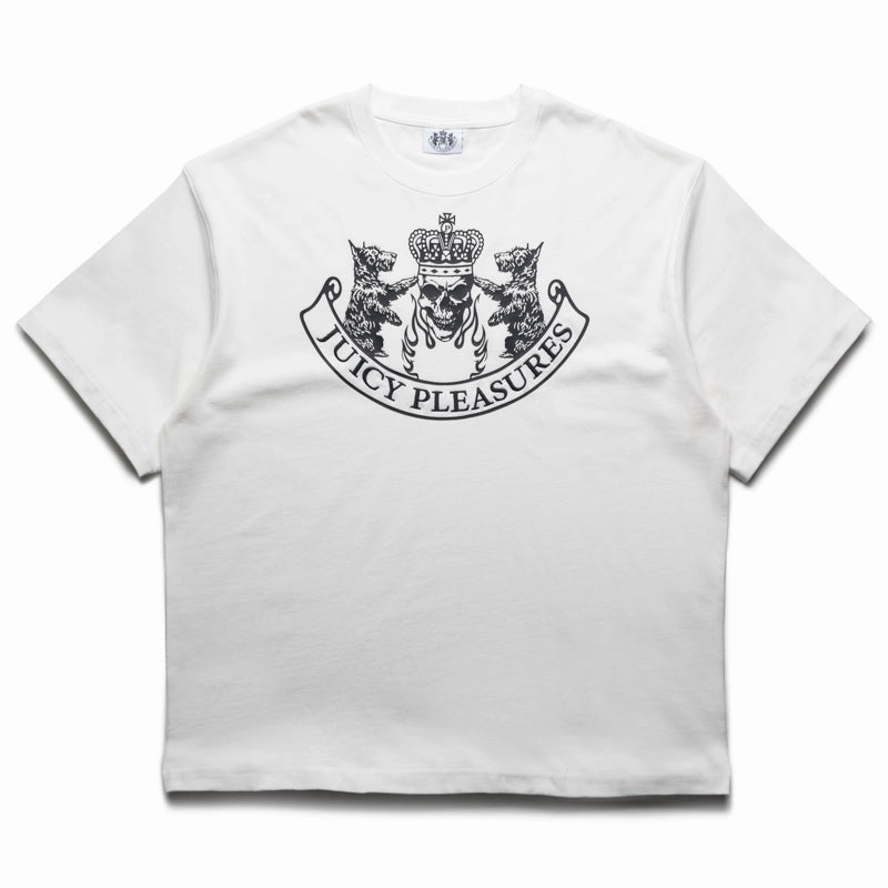 Warm Jacket Pleasures Skull Crest Heavyweight Tee - White