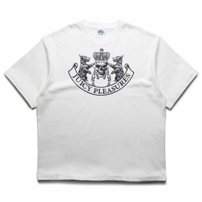 Warm Jacket Pleasures Skull Crest Heavyweight Tee - White