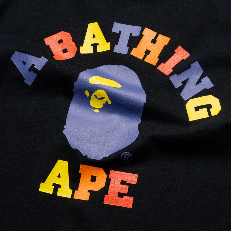 A Bathing Ape Colors College Tee - Black Athletic Hoodie StretchWaistband