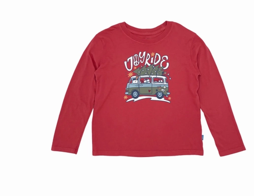 City Beat Convertible Style Joyride L/S Tee - Chili Pepper